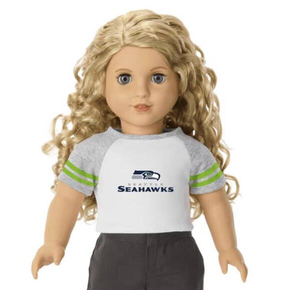 American Girl Doll NFL Seattle SEAHAWKS FAN TEE + STAR JEGGINGS Football Outfit - Picture 9 of 13
